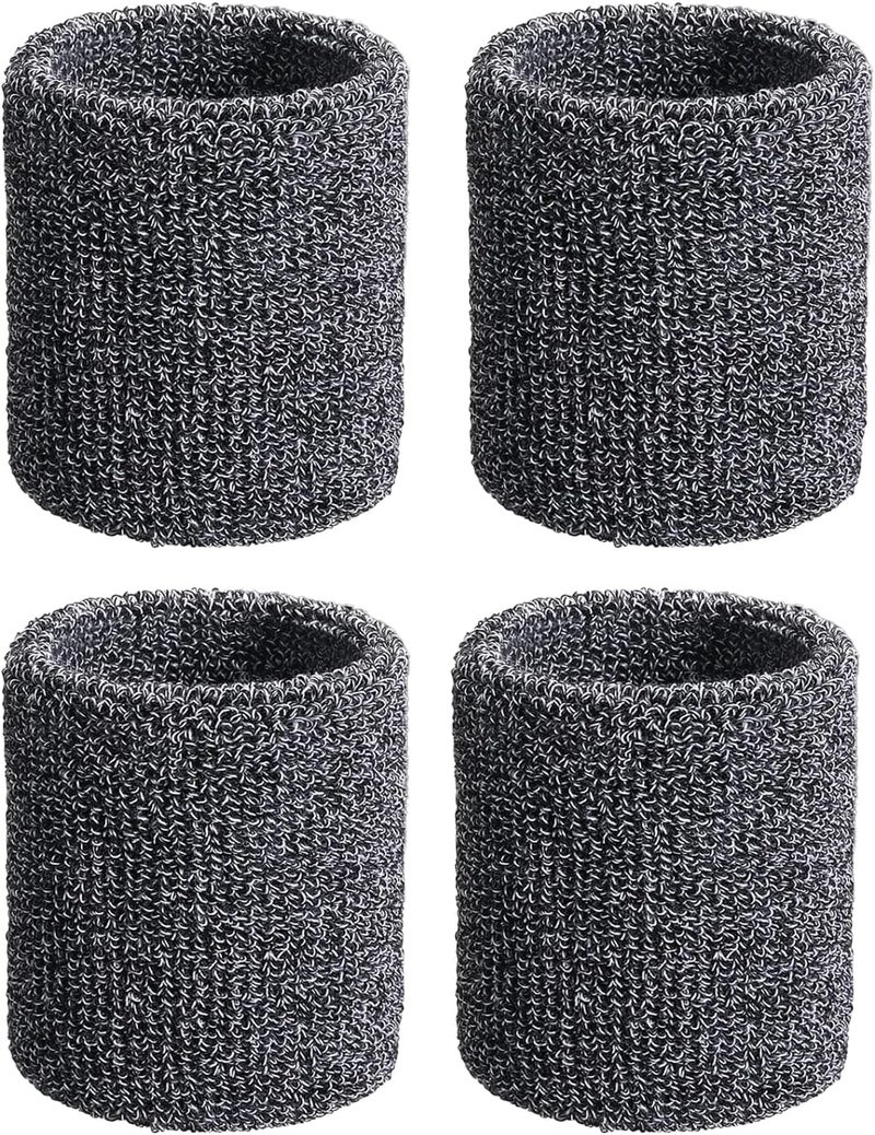 Magicorange 2 Pair Wrist Sweatbands for Kid Sports Wristbands, Stretchy & Sweat Absorbing Cotton Terry Cloth Wristband for Tennis Football Basketball - Image 1